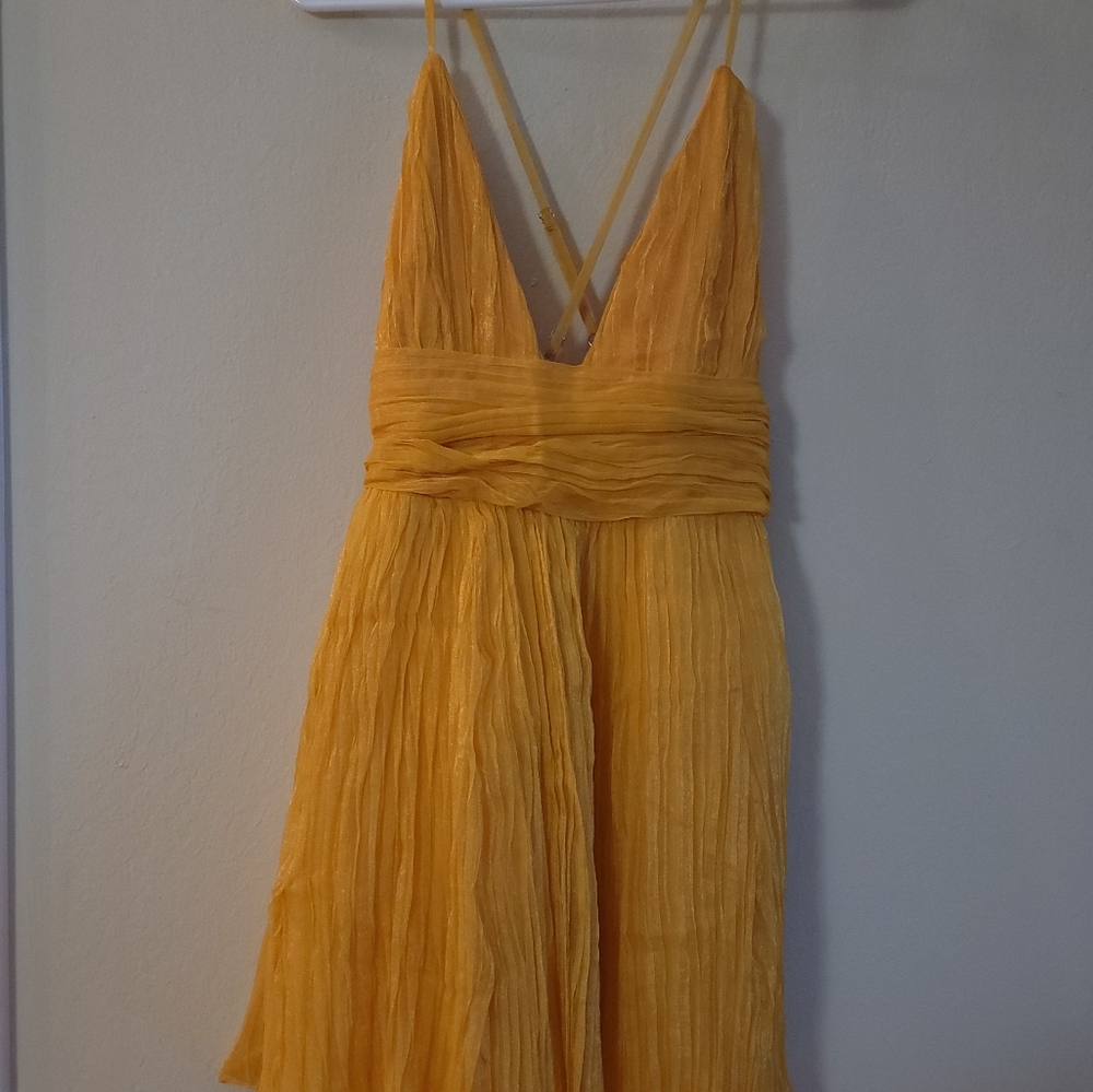 Yellow cocktail dress Small